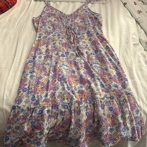 Floral dress with top tie